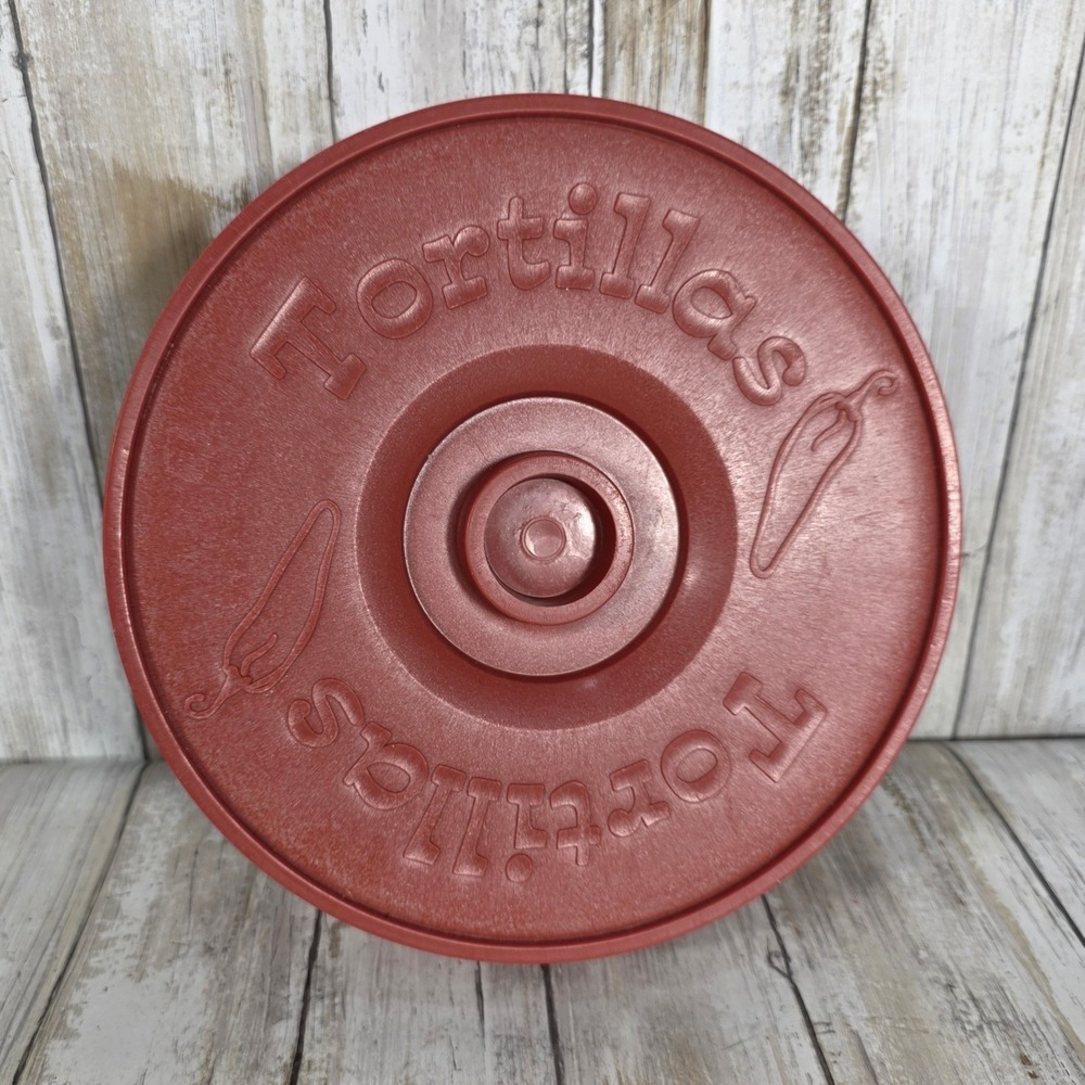 IMUSA 8.5 Inch Tortilla Warmer Terracotta Red Plastic Microwave Safe with Lid